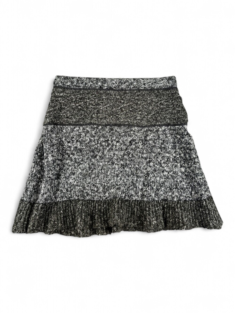 Prana Marled Knit Skater Skirt with Cable Waist Size M